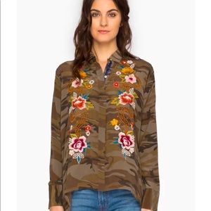 Johnny Was Esmeralda Handkerchief Bolero Shirt, size small